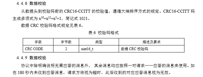 809协议数据校验码算法